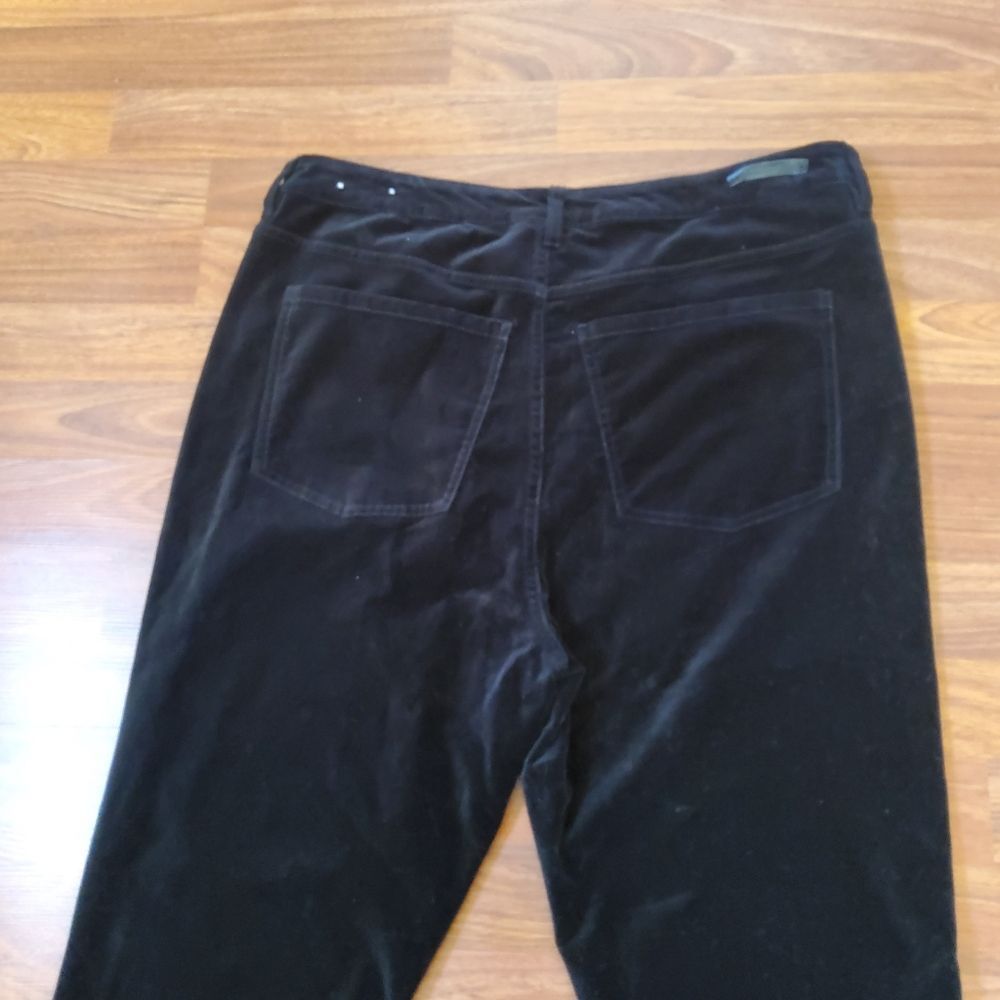 Soft Surroundings Black Velvet Ankle Crop Skinny Pants Size 16 New - Picture 6 of 8